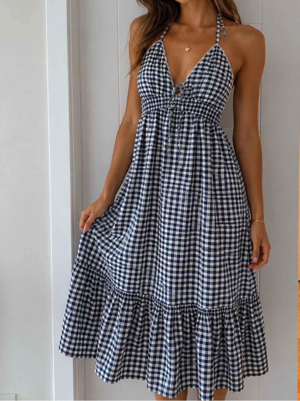 Patrons of Peace Gingham Maxi Dress
